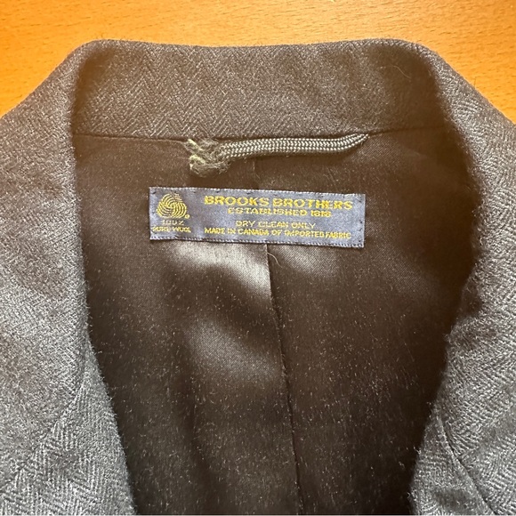 Vintage Brooks Brothers Men’s Charcoal Grey Overcoat - Picture 4 of 16